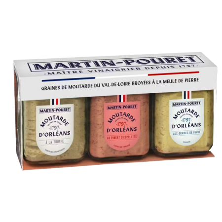 Coffret Prestige 3 moutardes – Martin Pouret