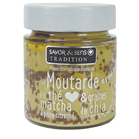 Moutarde au thé Matcha et graines de chia – Savor et Sens