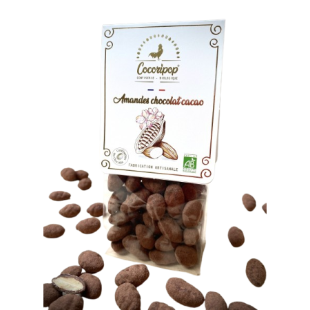 Amandes chocolat au lait, truffées cacao - Cocoripop