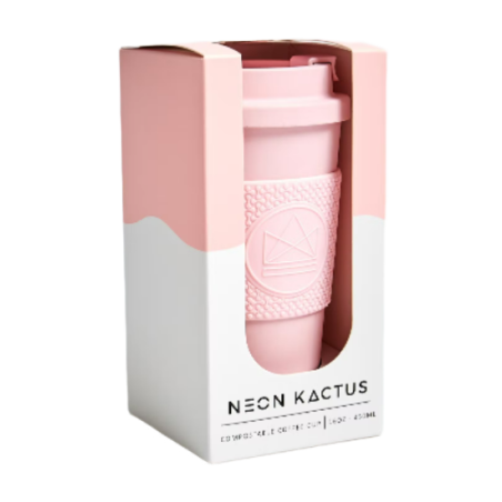 Tasse à café compostable 450 ml, Rose - Neon Kactus