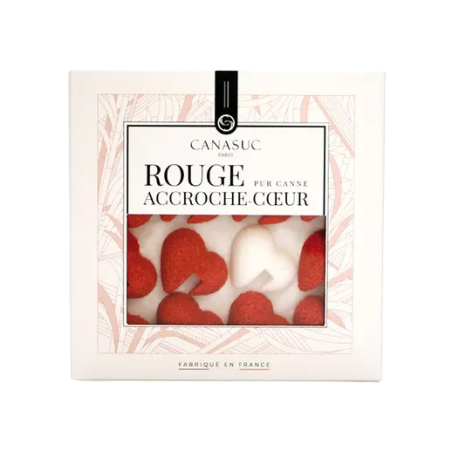 Sucres "Rouge Accroche-Cœur", Boite fenêtre - Canasuc