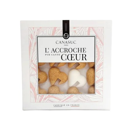 Sucres "L'Accroche-Cœur" blancs et ambres, Boite fenêtre - Canasuc